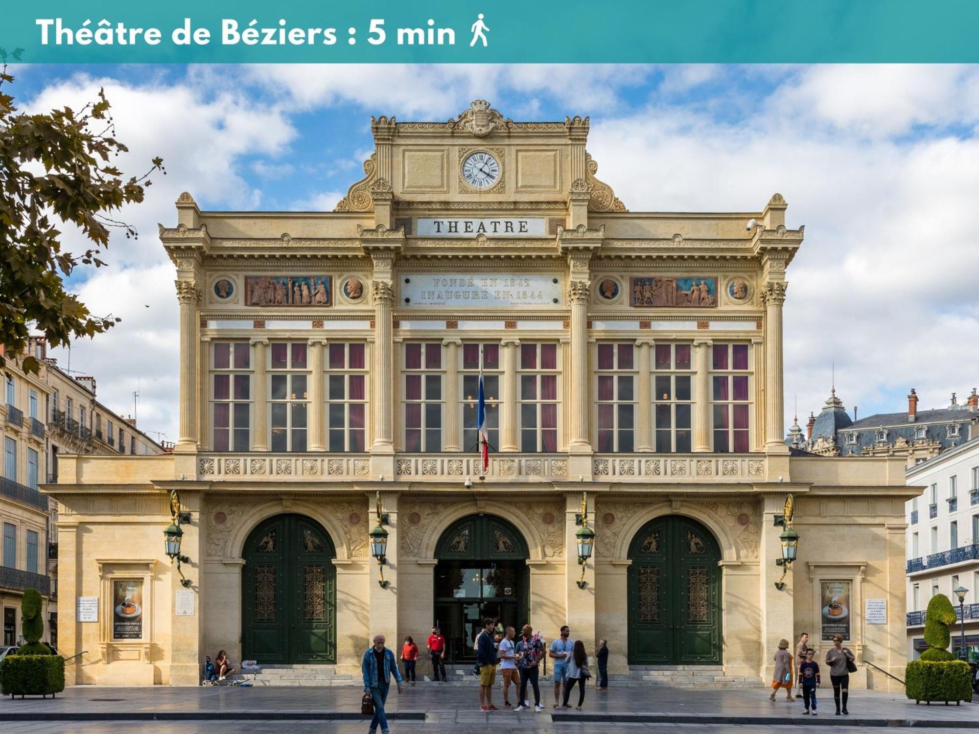 Charmant Studio Climatise 'Alma 1' - Beziers Centre - Wifi Fibre - Netflix Lejlighed Eksteriør billede